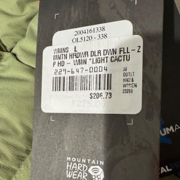 Mountain Hardware Deloro Down Jacket in Light Cactus, Size Large - Picture 6 of 13